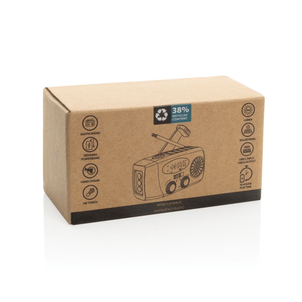 XDP326.43-01RescueWave Notfallradio aus RCS recyceltem Kunststoff_ schwarz