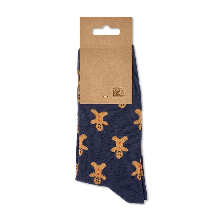 CX1574-04Soc Medium Weihnachtssocken M_ blau