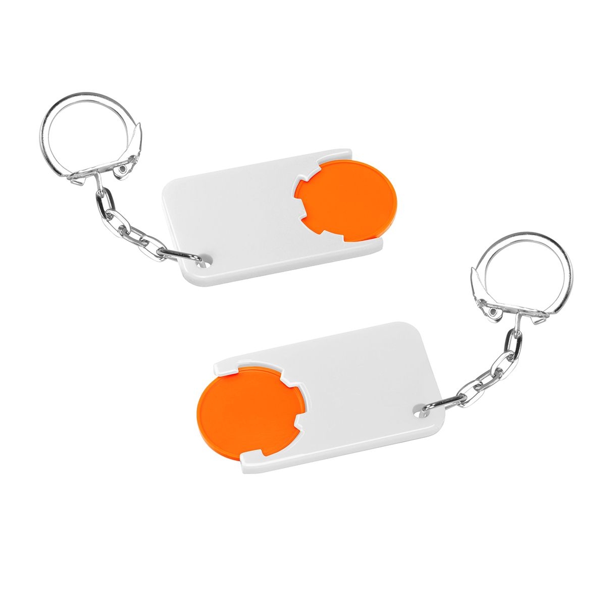 HE7454K-5-0Chiphalter mit 1€-Chip _Beta_ orange_ weiss