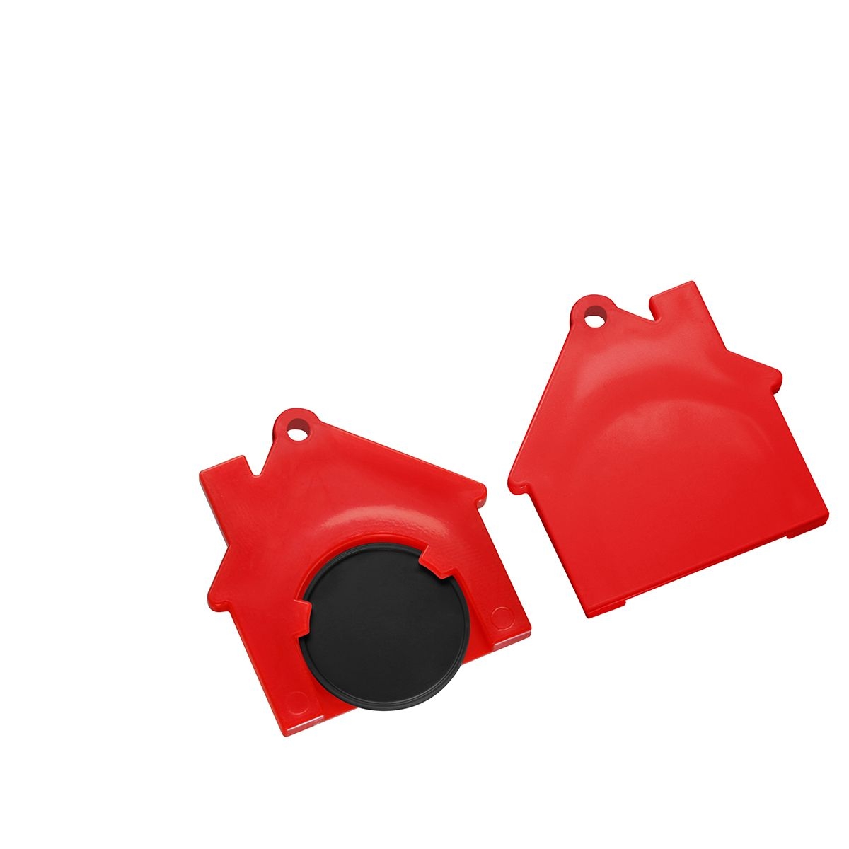 HE7516-6-1Chiphalter mit 1€-Chip _Haus_ schwarz_ rot