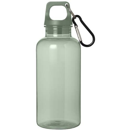 PF100778-12Oregon 400 ml RCS-zertifizierte Trinkflasche aus recyceltem Kunststoff mit Karabiner _ heather gruen