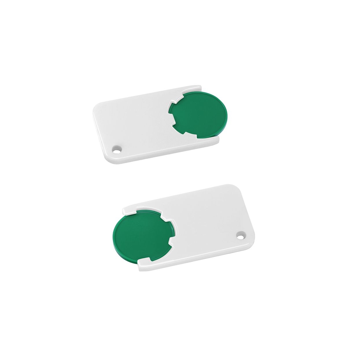 HE7454-2-0Chiphalter mit 1€-Chip _Beta_ gruen_ weiss