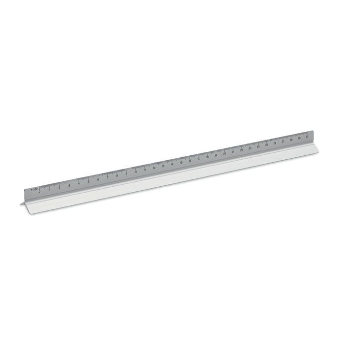 MO6698-16Tria Dreikantlineal Aluminium 30cm_ mattsilber