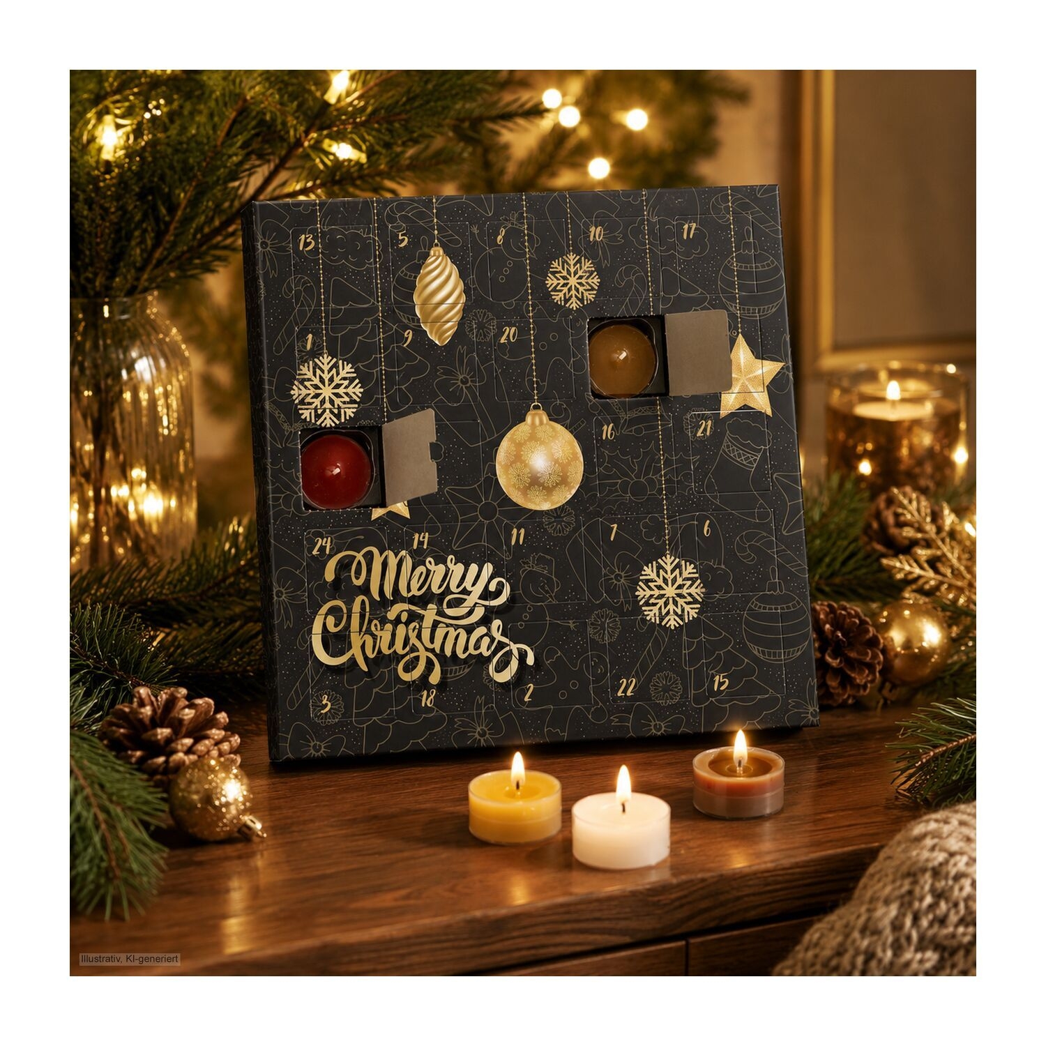 RP2129Duftkerzen Adventskalender Merry Christmas