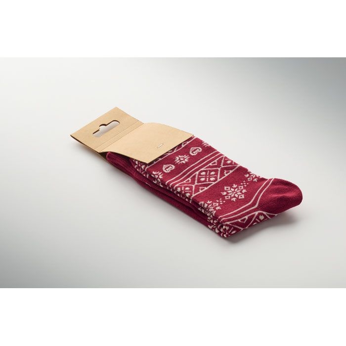 CX1575-02Soc Large Weihnachtssocken L_ bordeaux