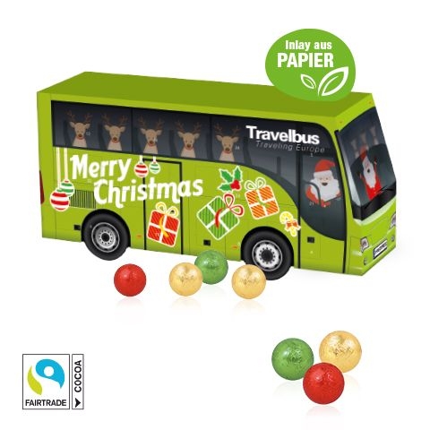 CD554293D Adventskalender _Bus_ mit Fairtrade® Schokolade mit Papier-Inlay