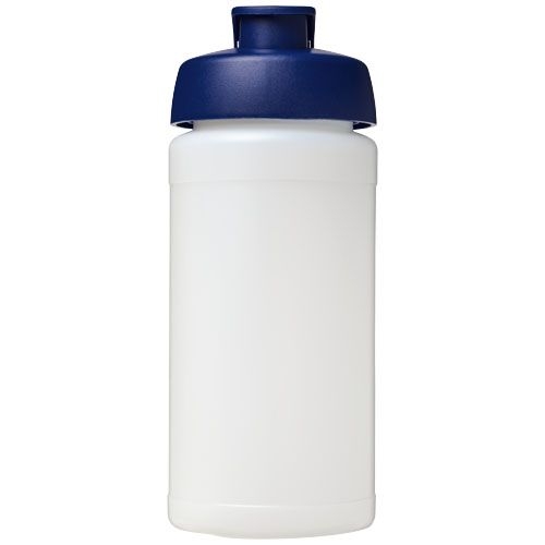 PF210068-18Baseline® Plus 500 ml Sportflasche mit Klappdeckel_ transparent_blau