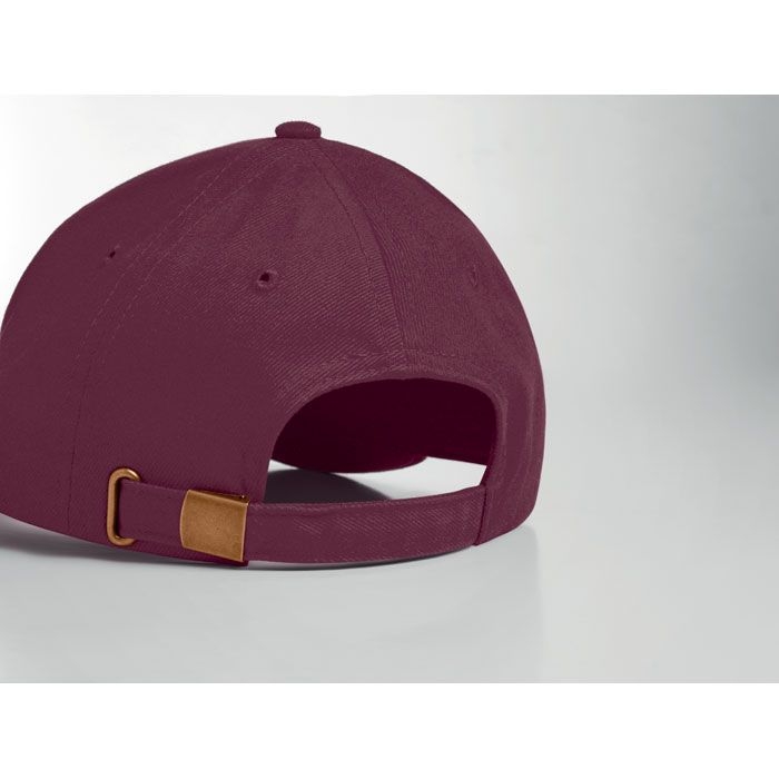 MO9643-02Tekapo Baseball cap 6 panels 270g_m²_ bordeaux
