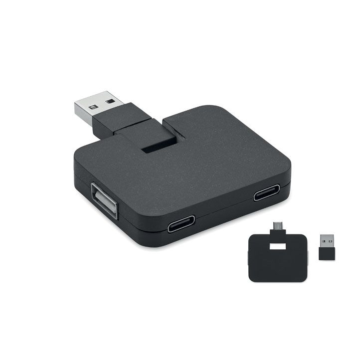 MO2254Square-C 4 Port USB Hub