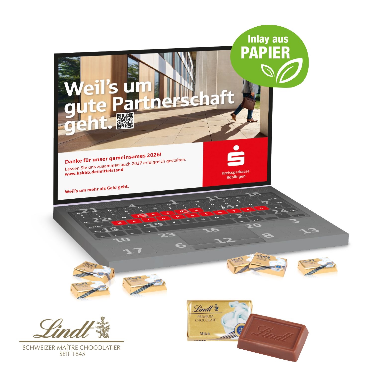 CD55336Adventskalender _Laptop_ mit Lindt Schokolade_ Inlay aus Papier