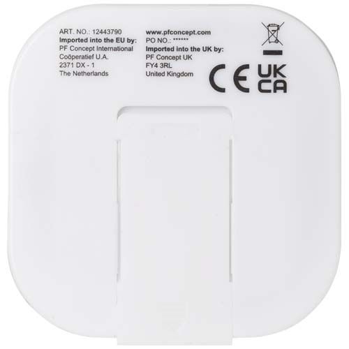 PF124437-2Dofida kabelgebundene Ohrhoerer Typ-C mit Aufbewahrungsbox aus recyceltem Kunststoff_ schwarz