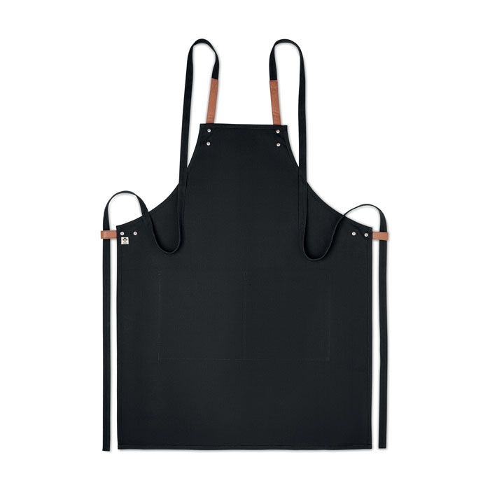 MO6261-03Nagpur Colour Kuechenschuerze Organic Cotton_ schwarz