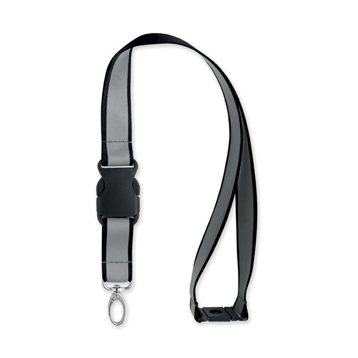 MO2825-03Tosee Reflektierendes RPET-Lanyard_ schwarz
