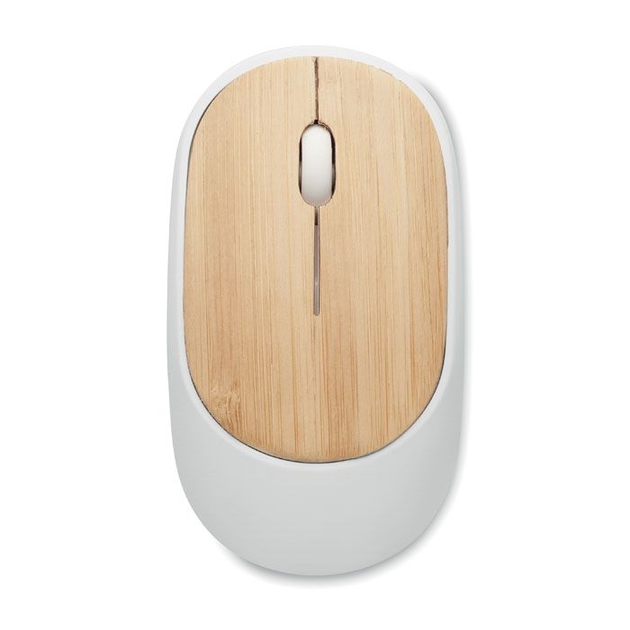 MO2085-06Curvy Bam Optische Mouse  Bambus_ weiss