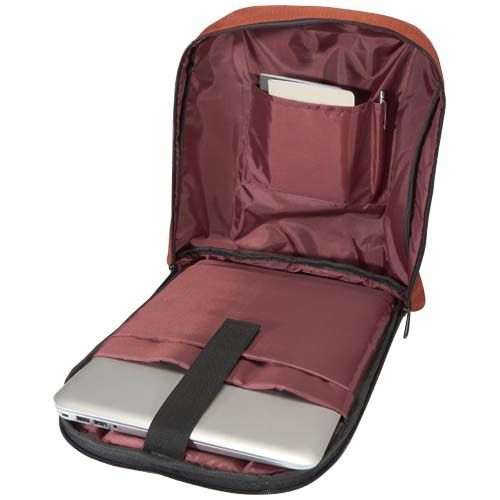 PF130110-1Luma 15_ GRS Laptop-Rucksack aus recyceltem Material mit Diebstahlschutz 10L_ ziegelstein