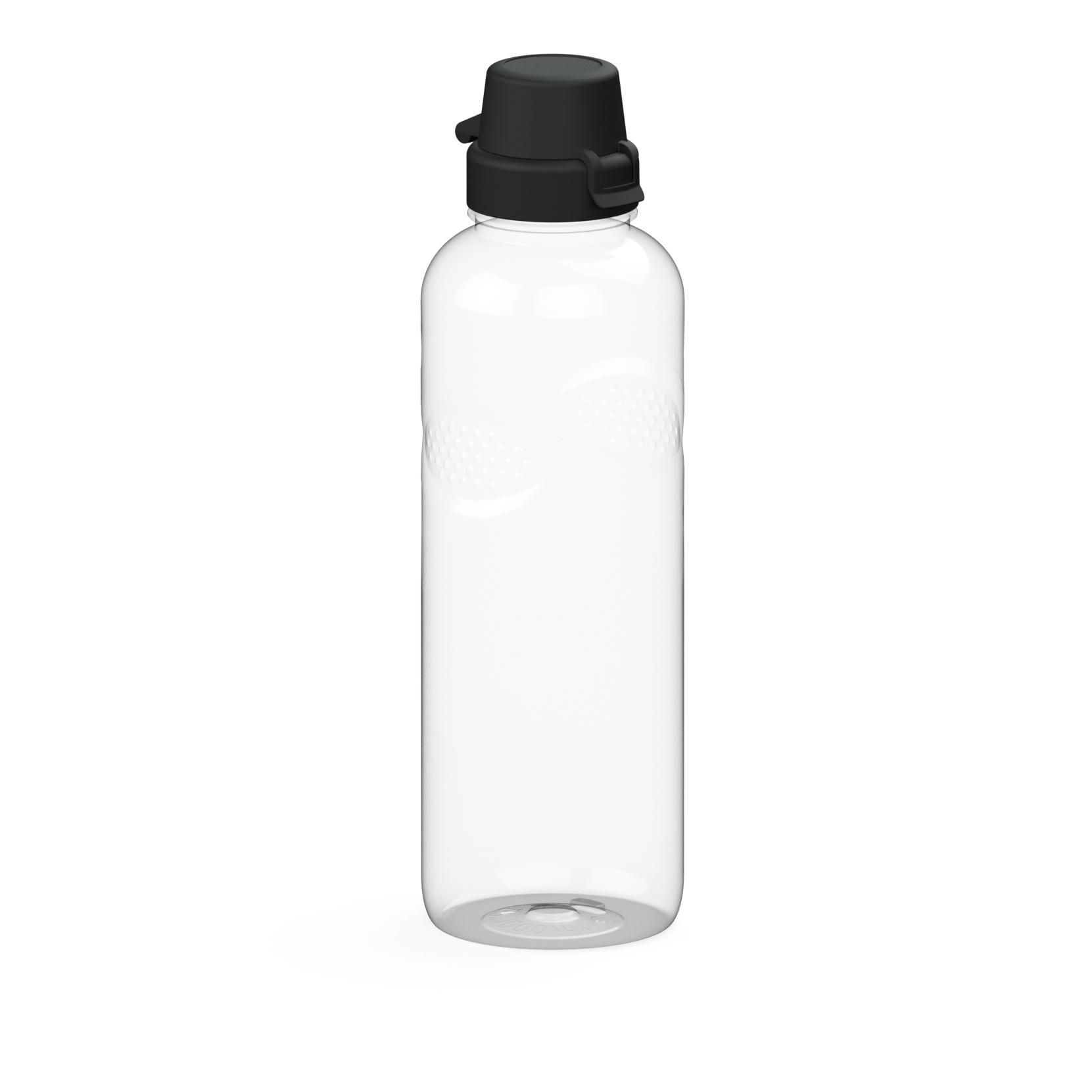 EL01566-2Trinkflasche Carve _School_ 1_0 l_ transparent_ schwarz