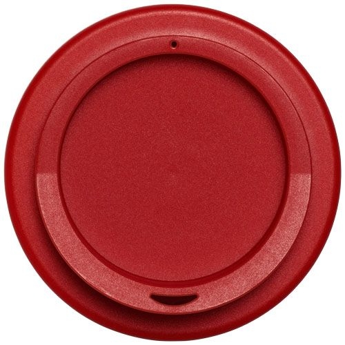 PF210422-4Americano® Eco 350 ml recycelter Becher_ schwarz_rot
