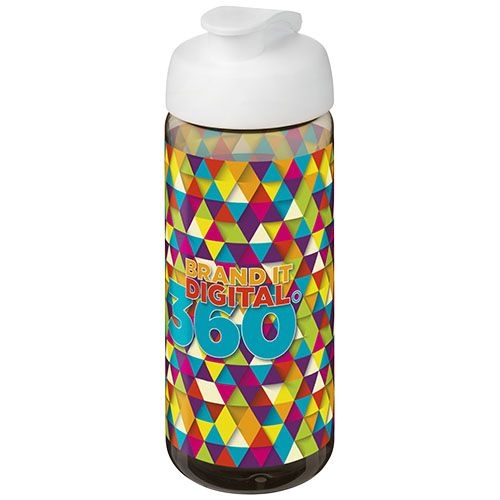 PF210445-6H2O Active® Octave Tritan™ 600-ml-Sportflasche mit Klappdeckel_ kohle_weiss