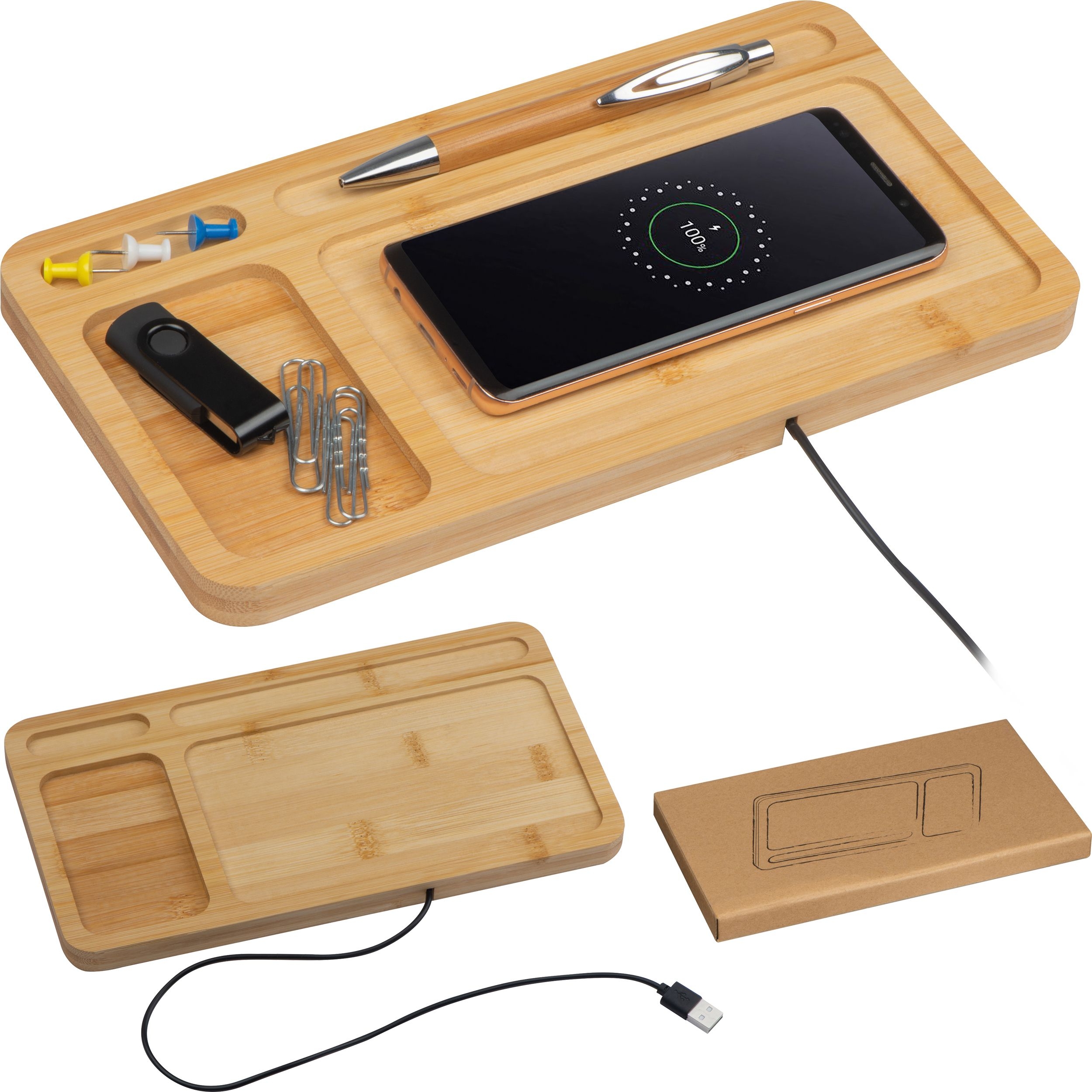 MA31499Deskorganizer mit integriertem Charger ISABELLE