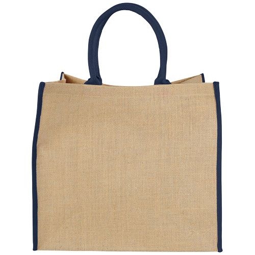 PF120182-3Harry farbige Jute Tragetasche 25L_ natur_navy