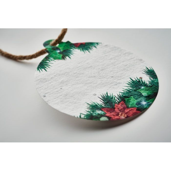 CX1515-06Bauseed Weihnachtsschmuck Samenpapier_ weiss