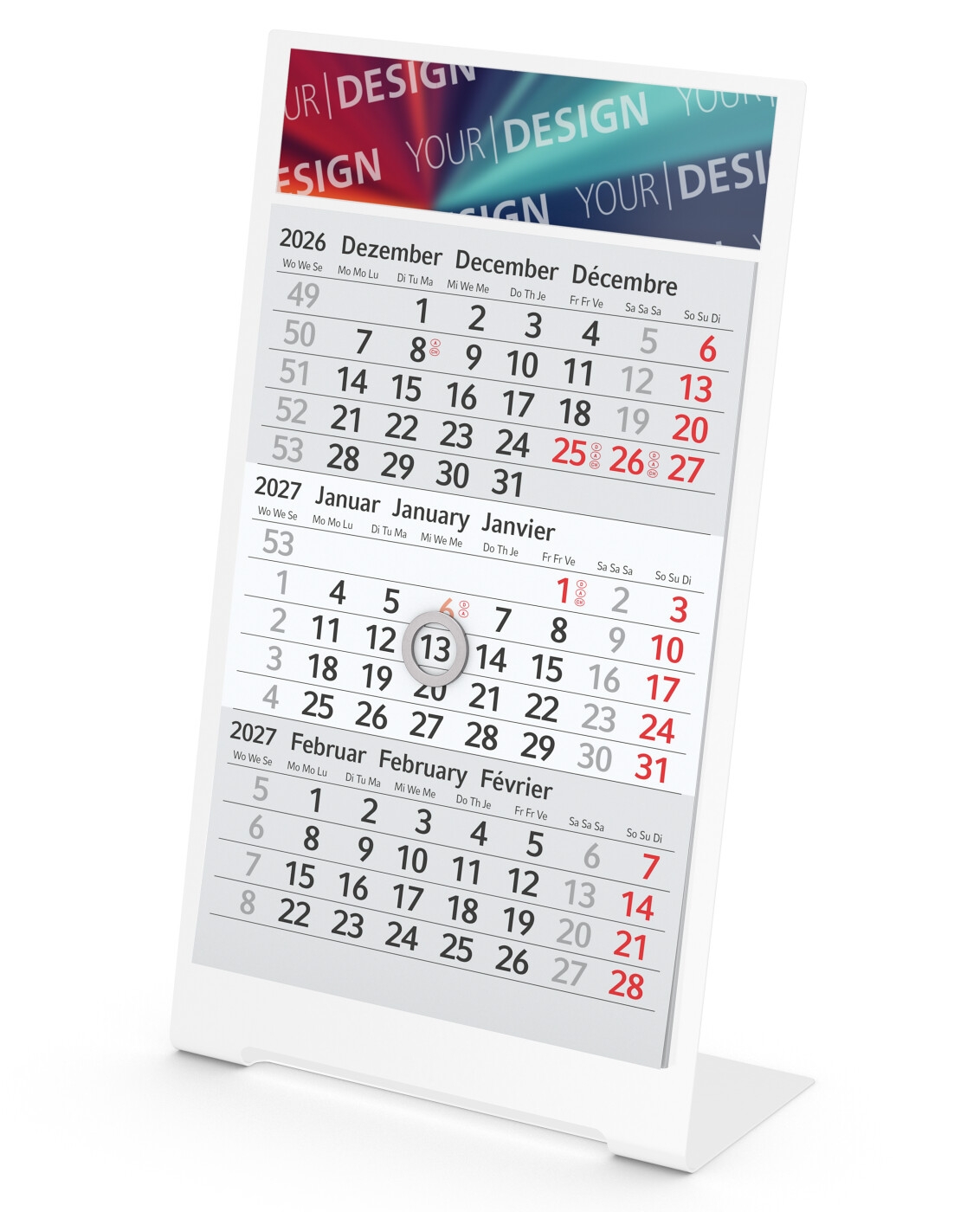 GE0042-WETischkalender Desktop 3 Color_ weiss