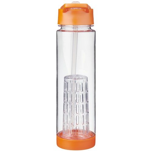 PF100314-7Tutti frutti 740 ml Tritan™ Sportflasche mit Infuser_ transparent_orange