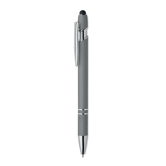 MO2798-15Siparo Druckkugelschreiber mit Stylus_ steingrau