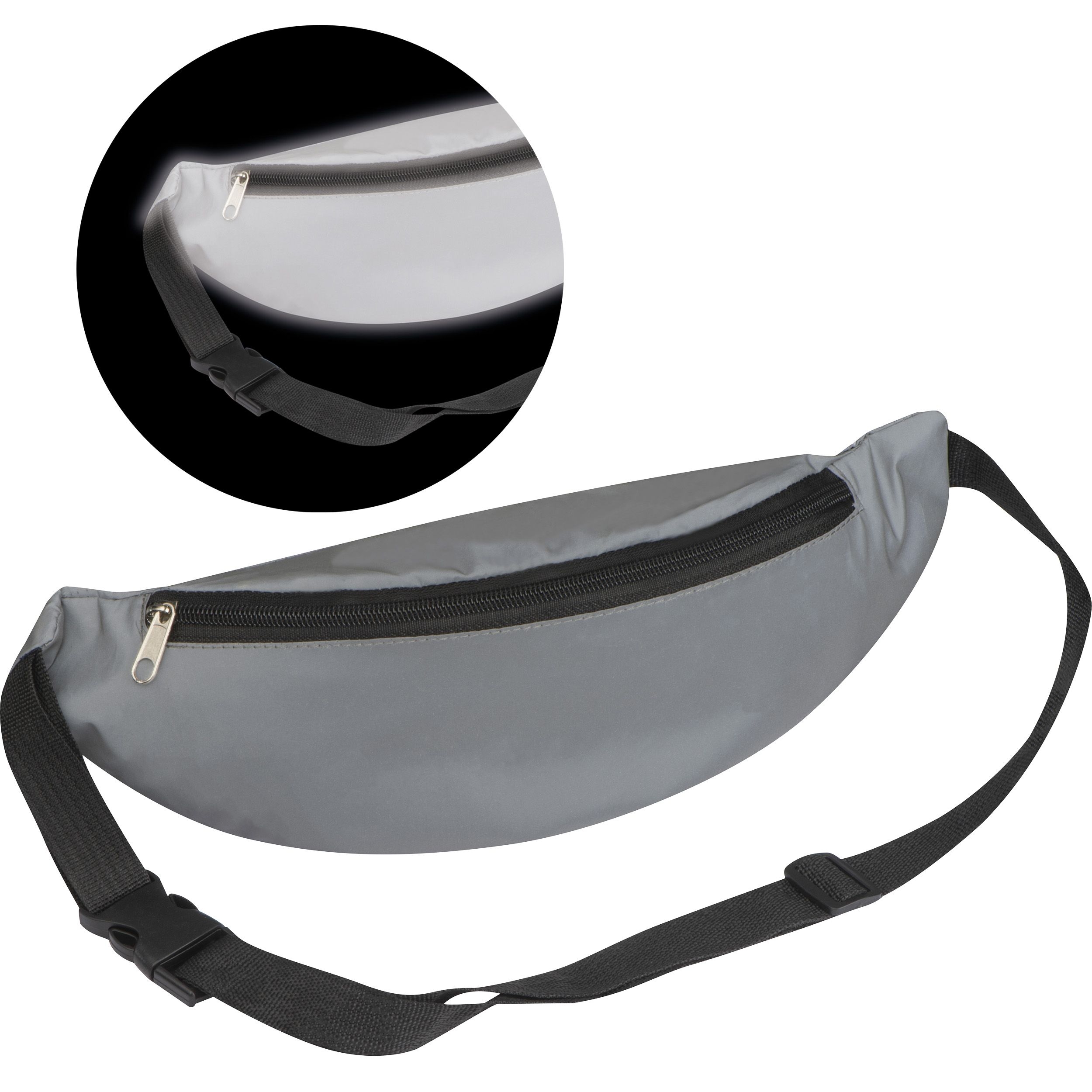 MA62350Reflektierende Guerteltasche aus Polyester MAGDALENA