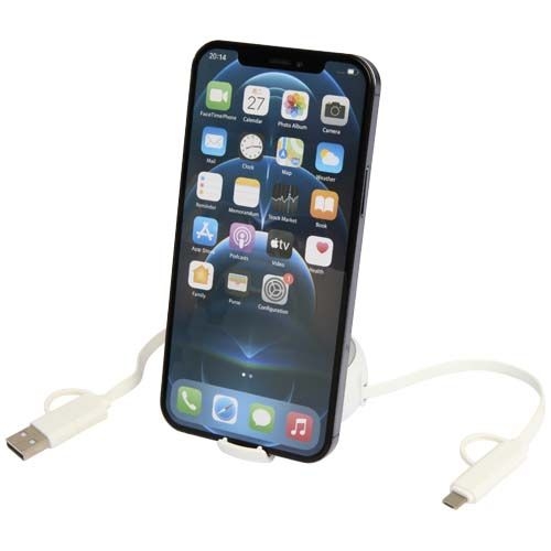 PF124420-3Alasia 100 cm 5-in-1 Kabel aus recyceltem Kunststoff und Aluminium_ einziehbar_ fuer Datenuebertragung