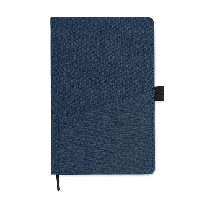 MO2285-04Cinco A5 notebook PU front pocket_ blau