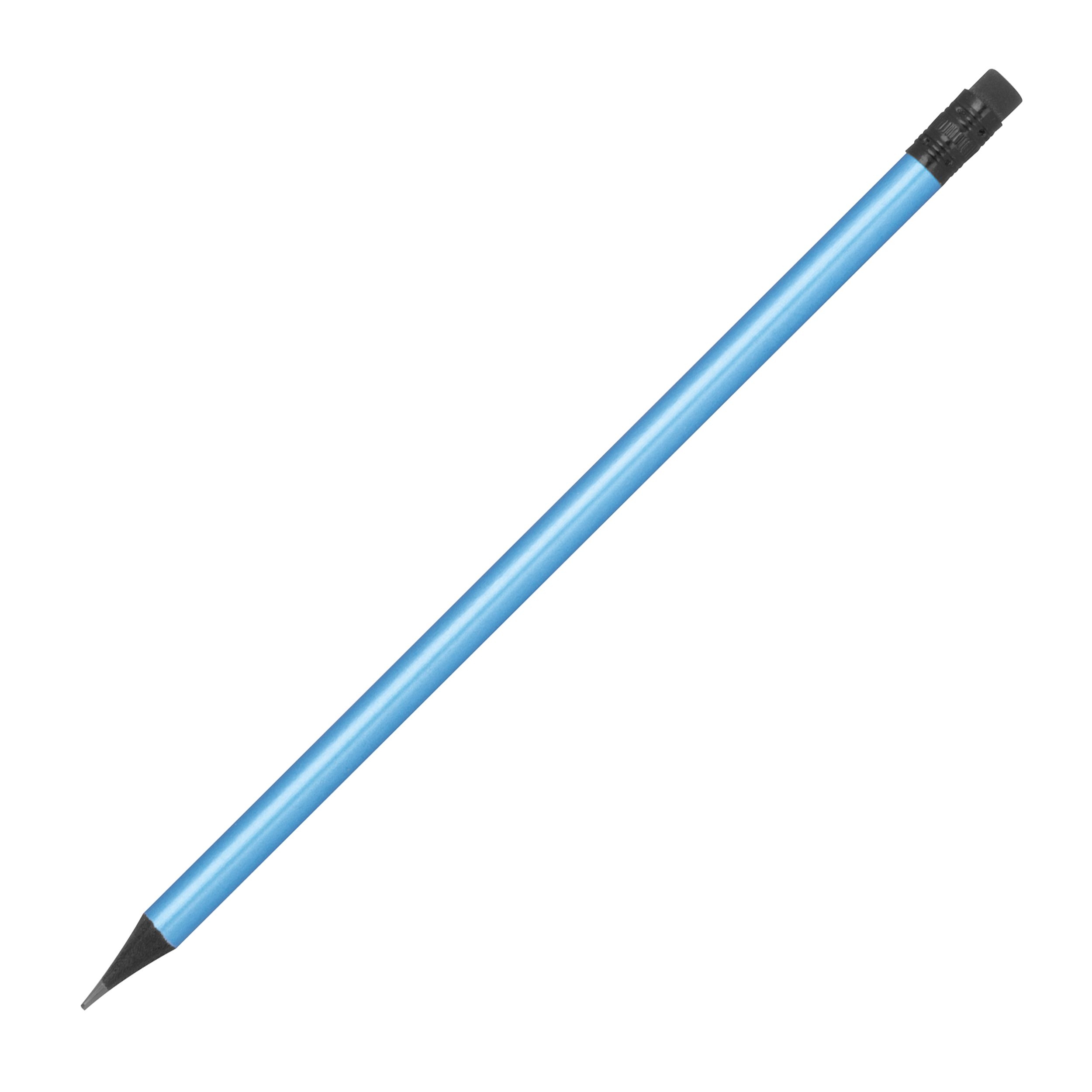 MA15321-24Bleistift mit Radiergummi in Metallic-Farben JAMES_ hellblau