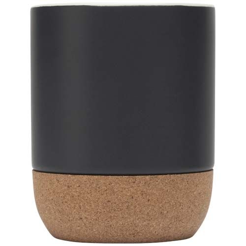 PF100847-4Billie 300 ml Keramiktasse mit Korkdetails _ schwarz