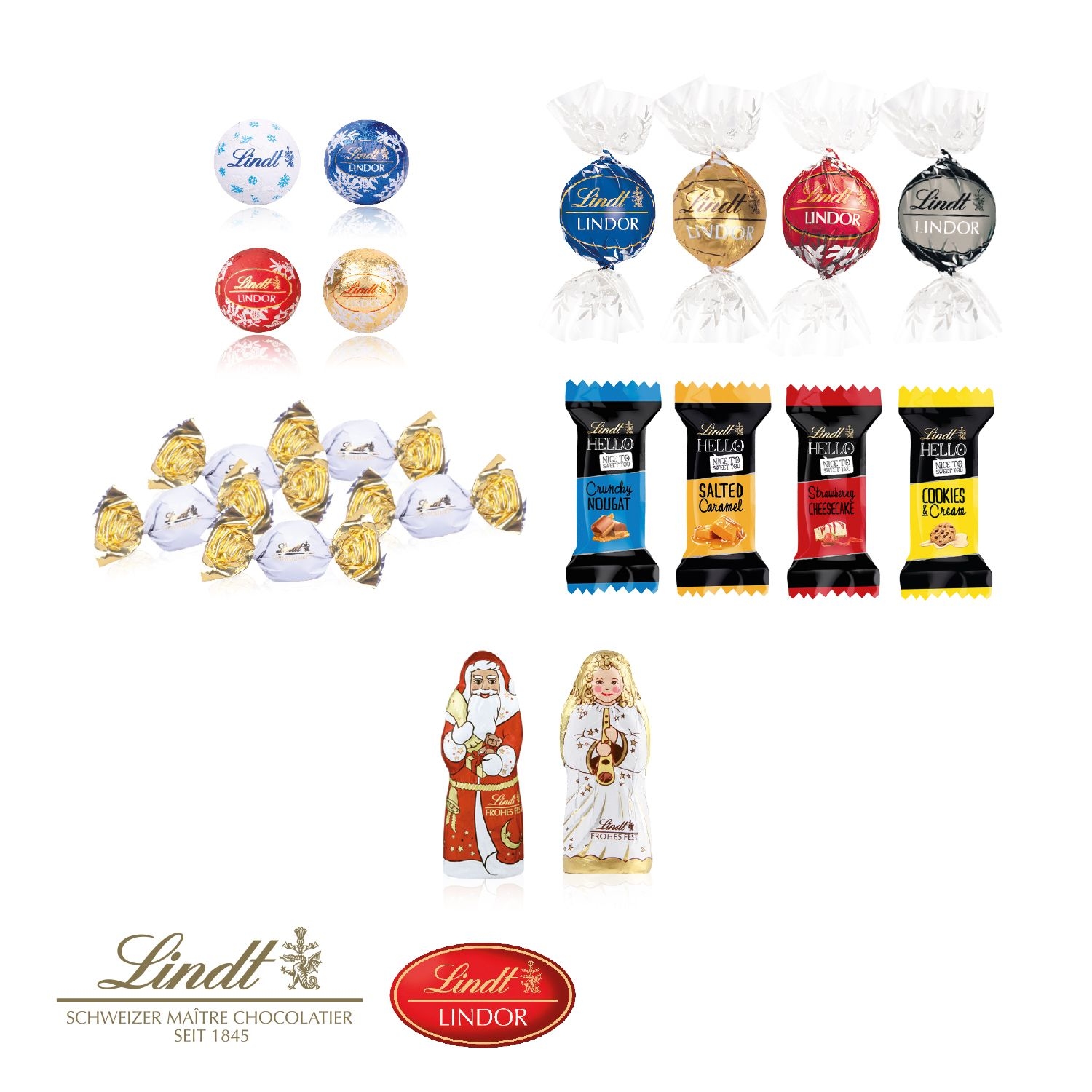 CD55401-02Adventskalender Lindt _Premium Selection_ Inlay aus Papier_ Individuelles Motiv