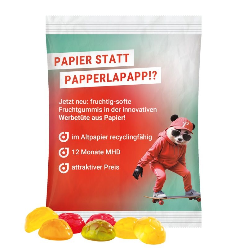 JG18064-5Maxituete 50 g Trolli Fruchtgummi Standardformen_ Fussball_ weiss