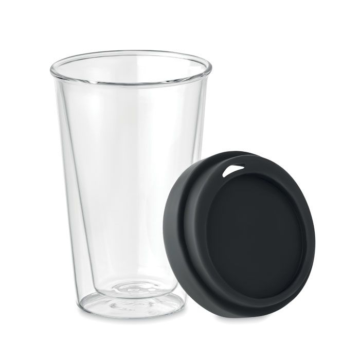 MO9927-03Bielo Tumbler Borosilikat Trinkglas 350ml_ schwarz