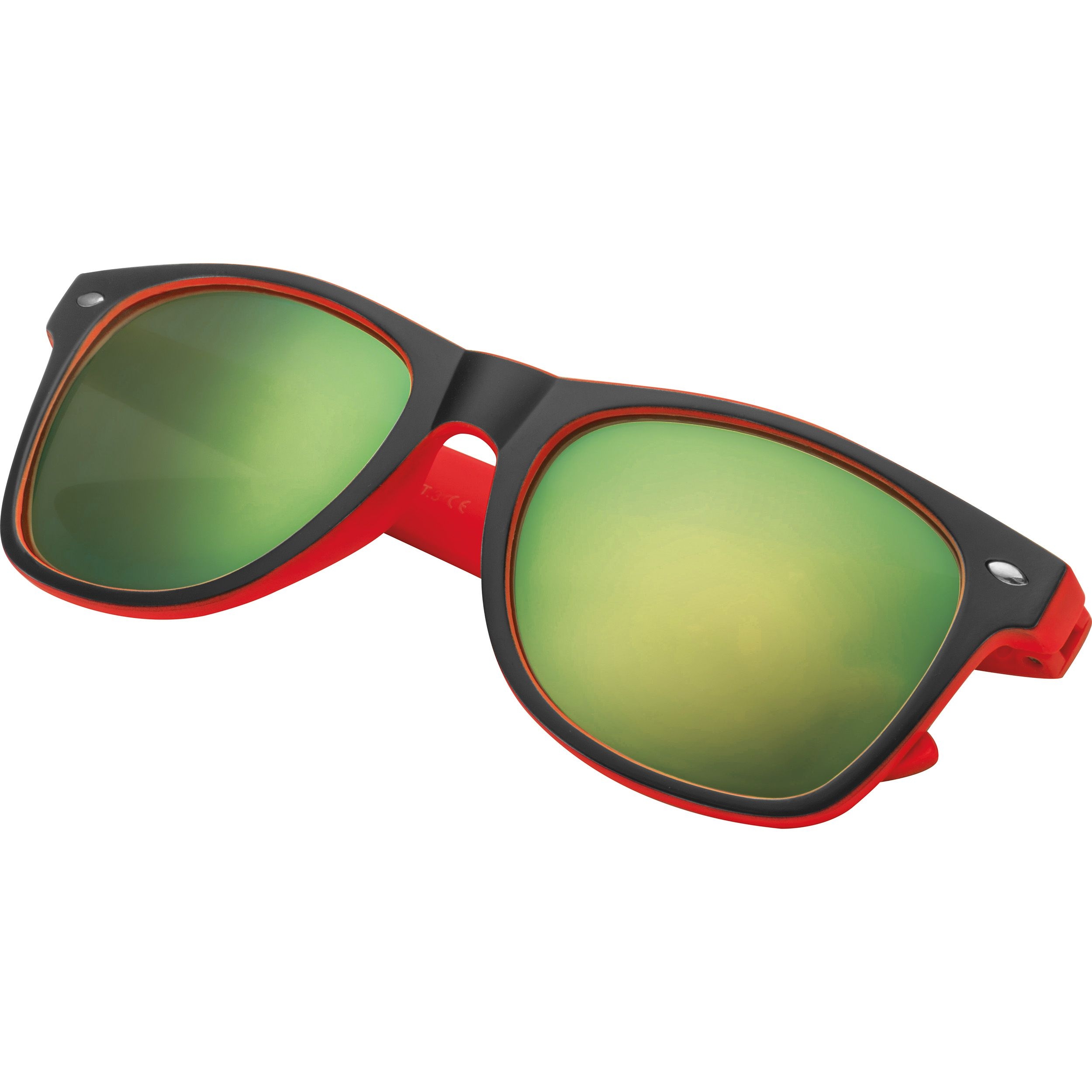 MA50671-05Sonnenbrille aus Kunststoff mit verspiegelten Glaesern_ UV 400 Schutz ILONA_ rot