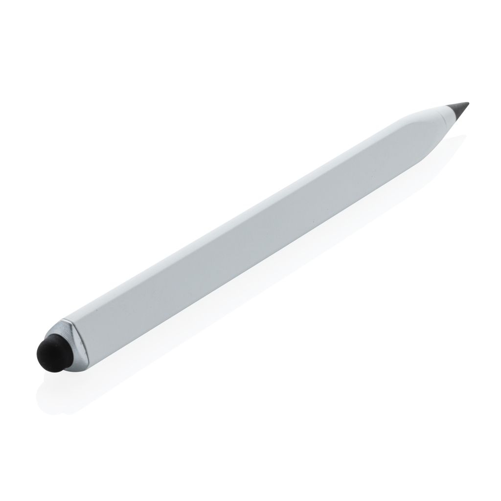 XDP221_01-3Eon Infinity Multitasking Stift aus RCS recycelt. Aluminium_ weiss