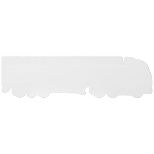 PF210456-1Tait 15 cm LKW-foermiges Lineal aus Recycling-Kunststoff_ weiss