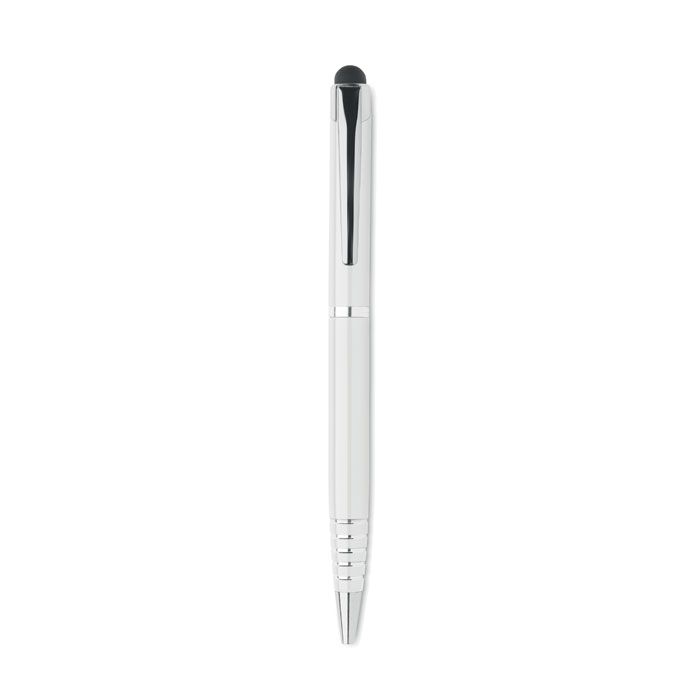 MO2157-06Florina Drehkugelschreiber mit Stylus_ weiss