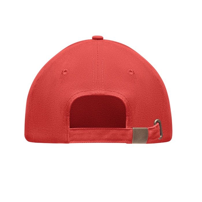 MO9643-35Tekapo Baseball cap 6 panels 270g_m²_ weiss_rot