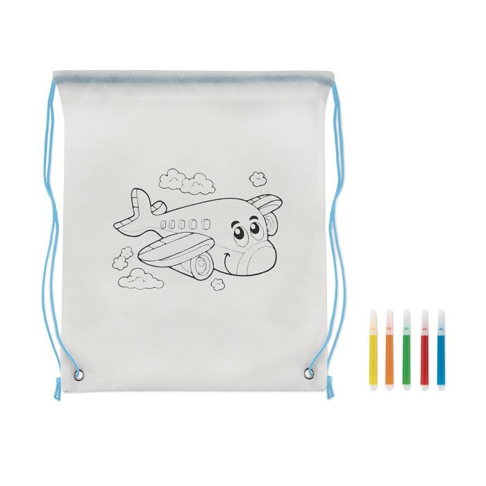 MO9887-66Carrydraw Gestaltbarer Kordelzugbeutel_ babyblau