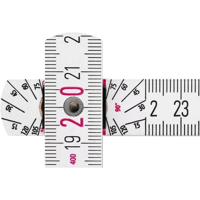 GI25649-02Faltbarer Zollstock aus Holz Jessica 400 Serie_ weiss