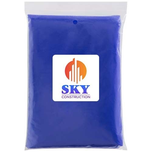 PF109417-4Mayan Regenponcho mit Aufbewahrungstasche aus recyceltem Kunststoff_ royalblau