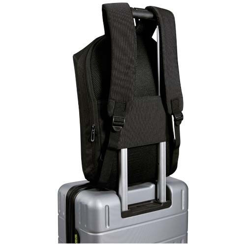 PF130110-3Luma 15_ GRS Laptop-Rucksack aus recyceltem Material mit Diebstahlschutz 10L_ schwarz