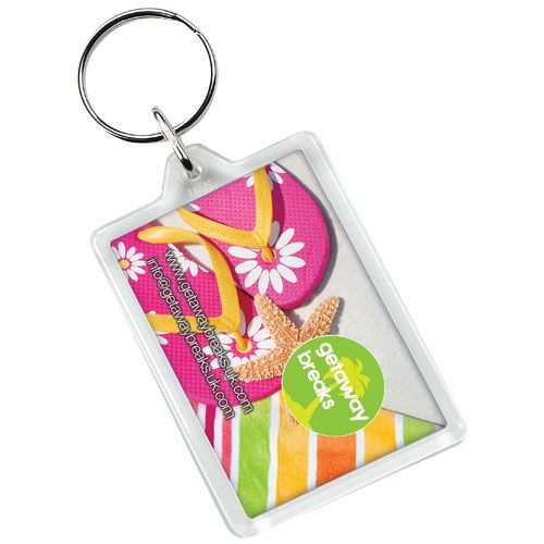 PF210561-1Vito rechteckiger C1 Schluesselanhaenger_ transparent klar