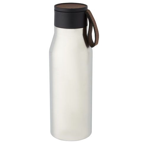 PF100668-1Ljungan 500 ml Kupfer-Vakuum Isolierflasche mit PU Kunststoffband und Deckel_ silber