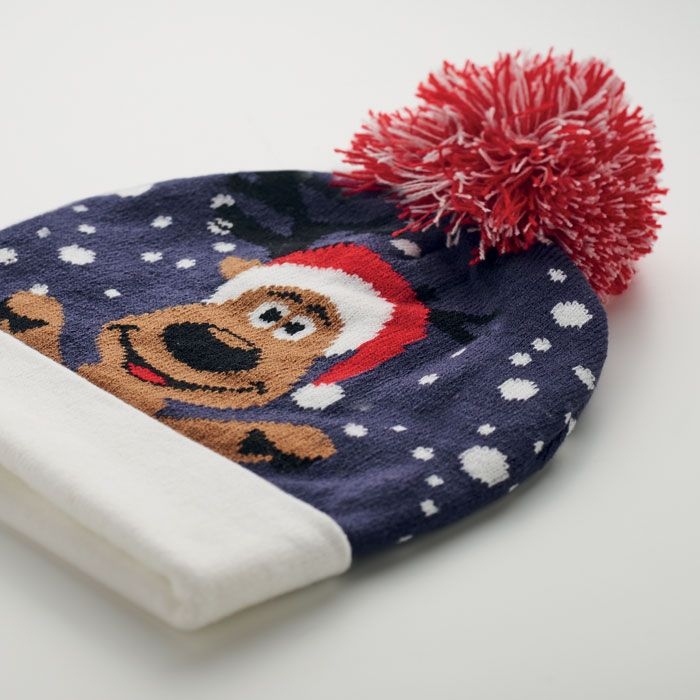 CX1529-04Shimas Hat Weihnachtliche Strickmuetze_ blau