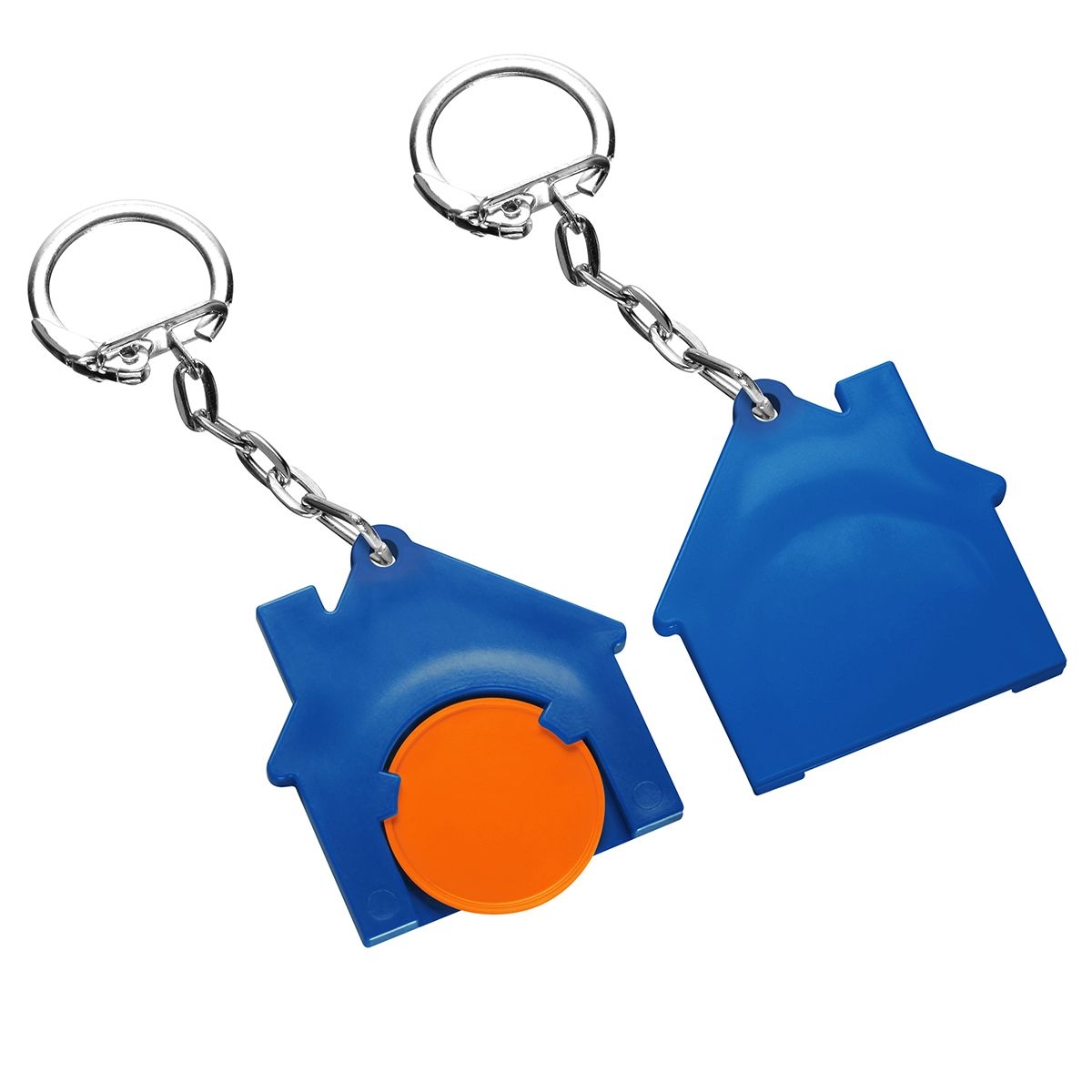 HE7516K-5-3Chiphalter mit 1€-Chip _Haus_ orange_ blau