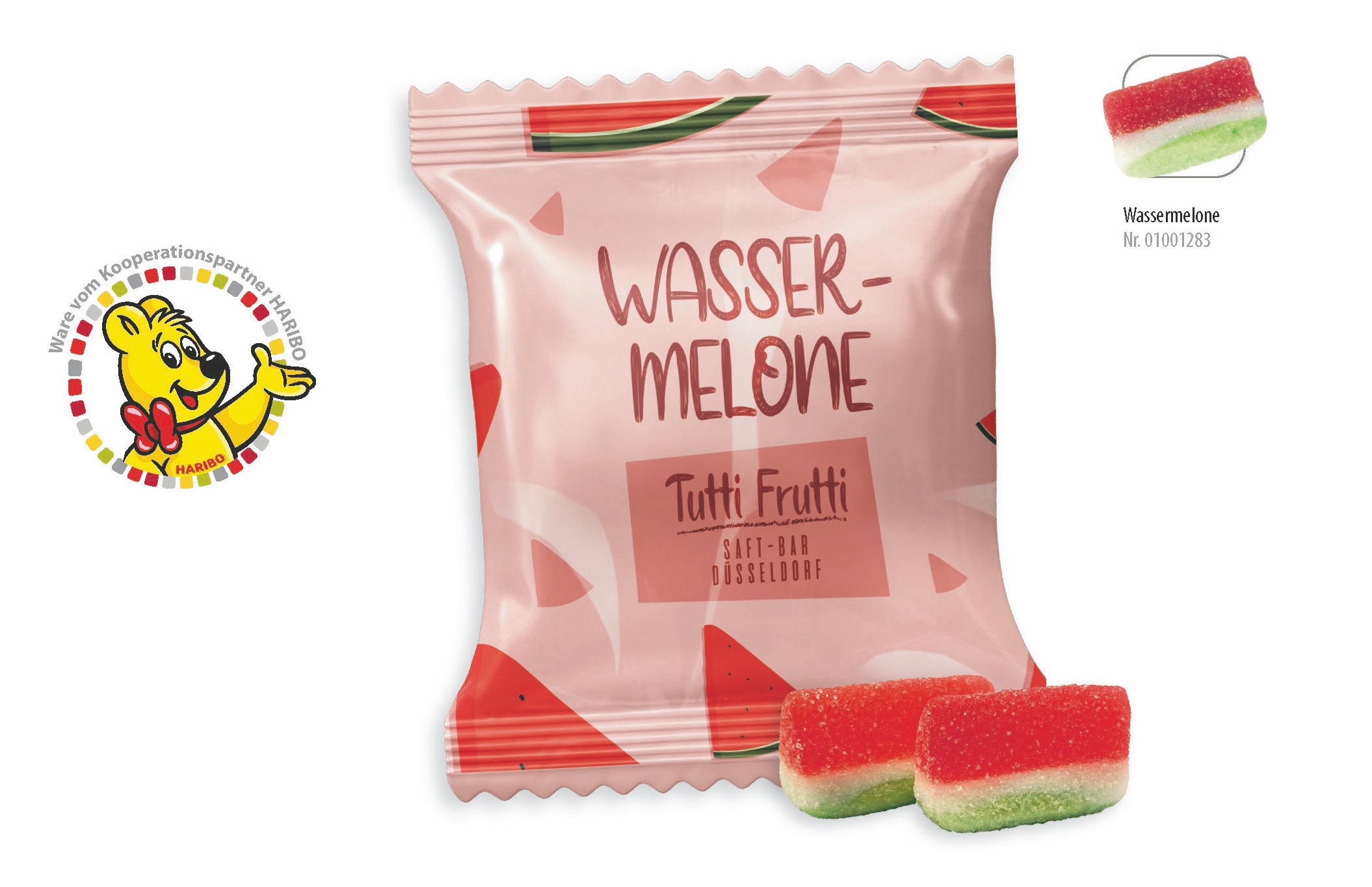 SW1283-2HARIBO Wassermelonen Werbetuete_HARIBO Wassermelonen_ transparente Folie
